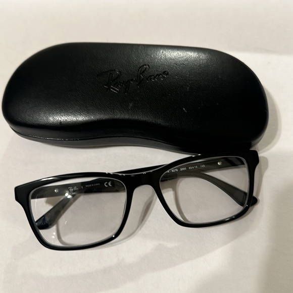 Unisex Ray Ban black frames RB 5279 2000 5518 145 eyeglasses frame with case - Picture 10 of 12